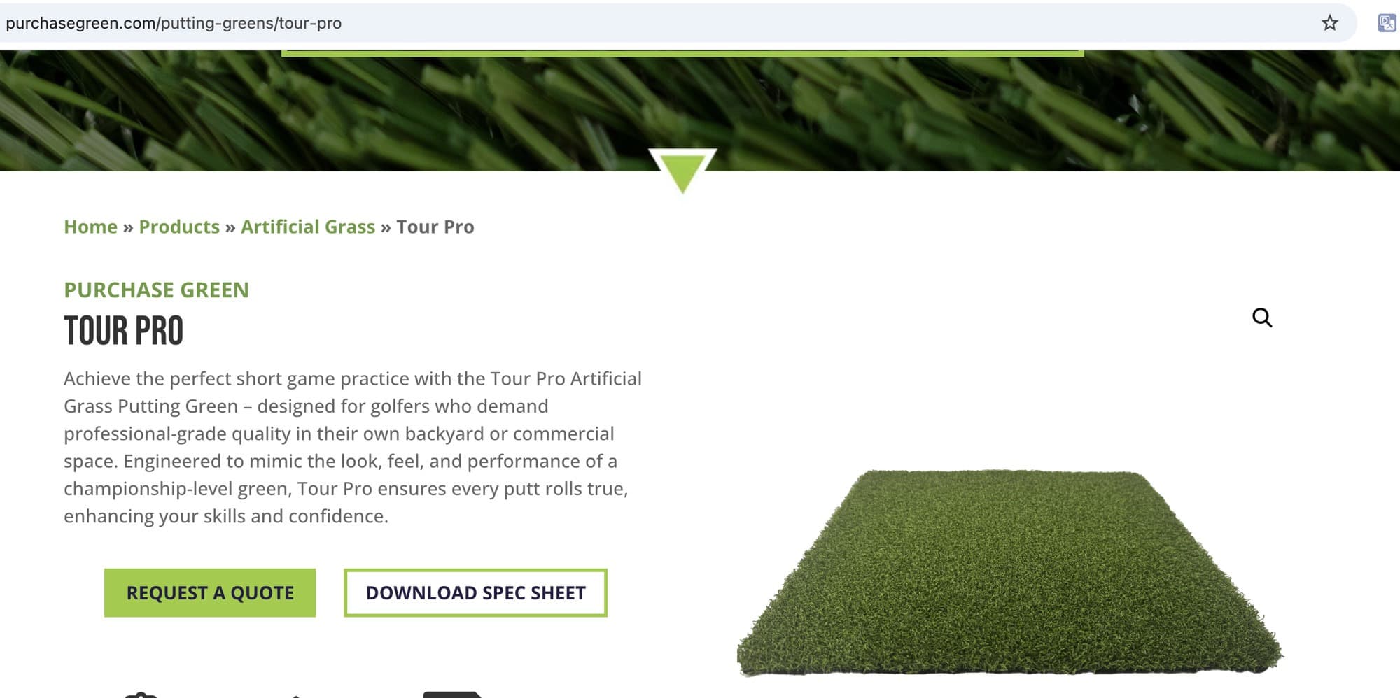 Tour Pro: a golf-roll turf for home greens